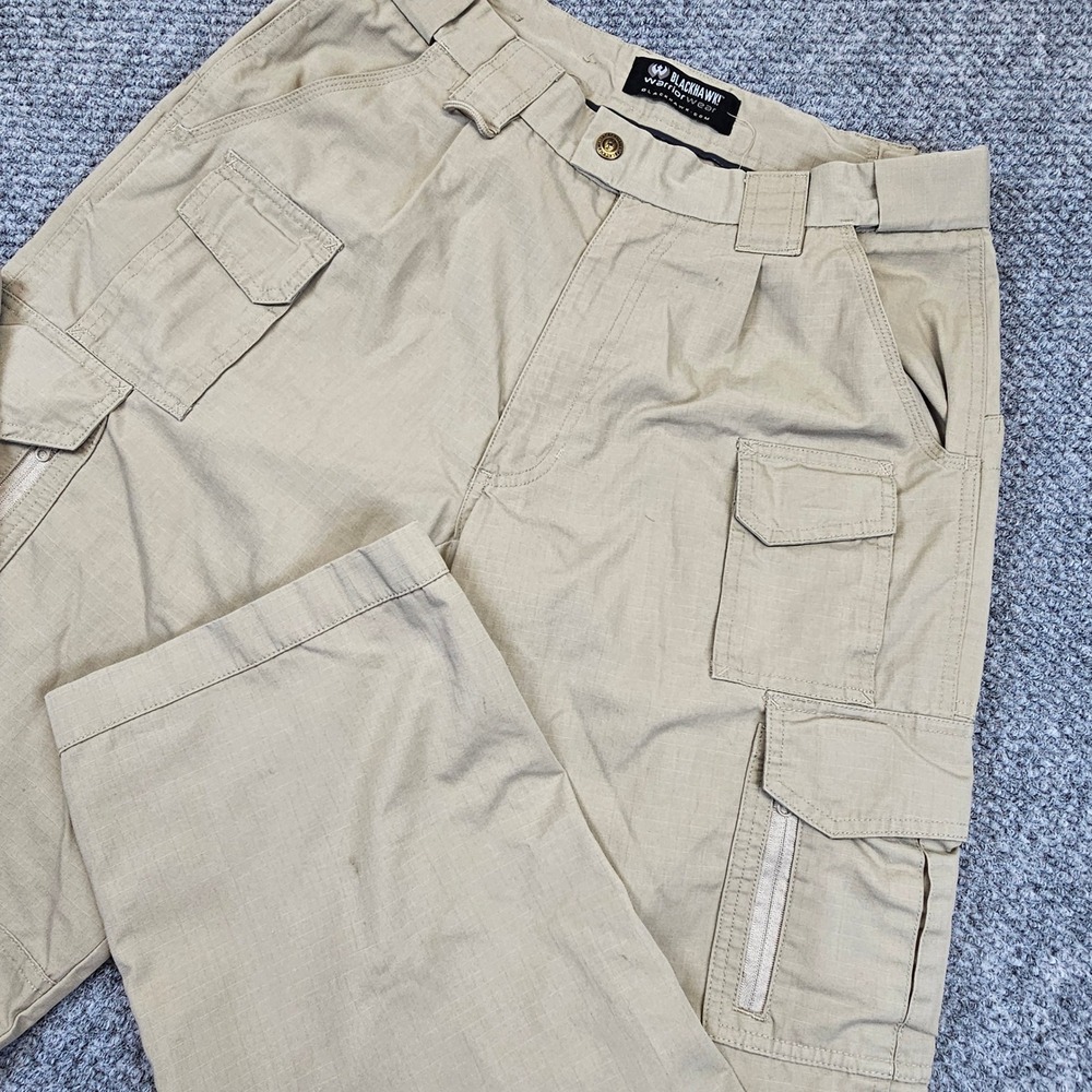 Blackhawk Warrior Wear Tactical Cargo Pants Khaki Ripstop 34x34 Mens Utility